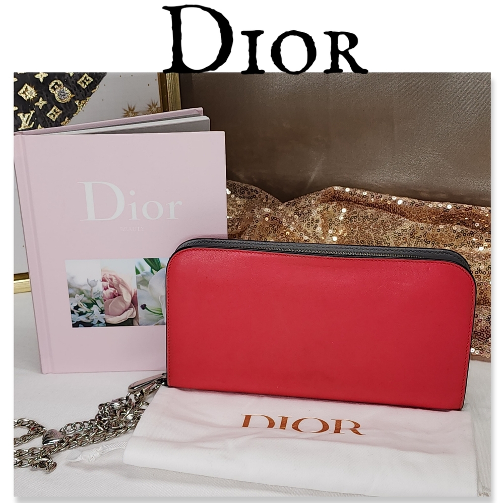 Christian Dior long  Zip WALLET PRESTINE CONDITION AUTHENTIC GORGEOUS